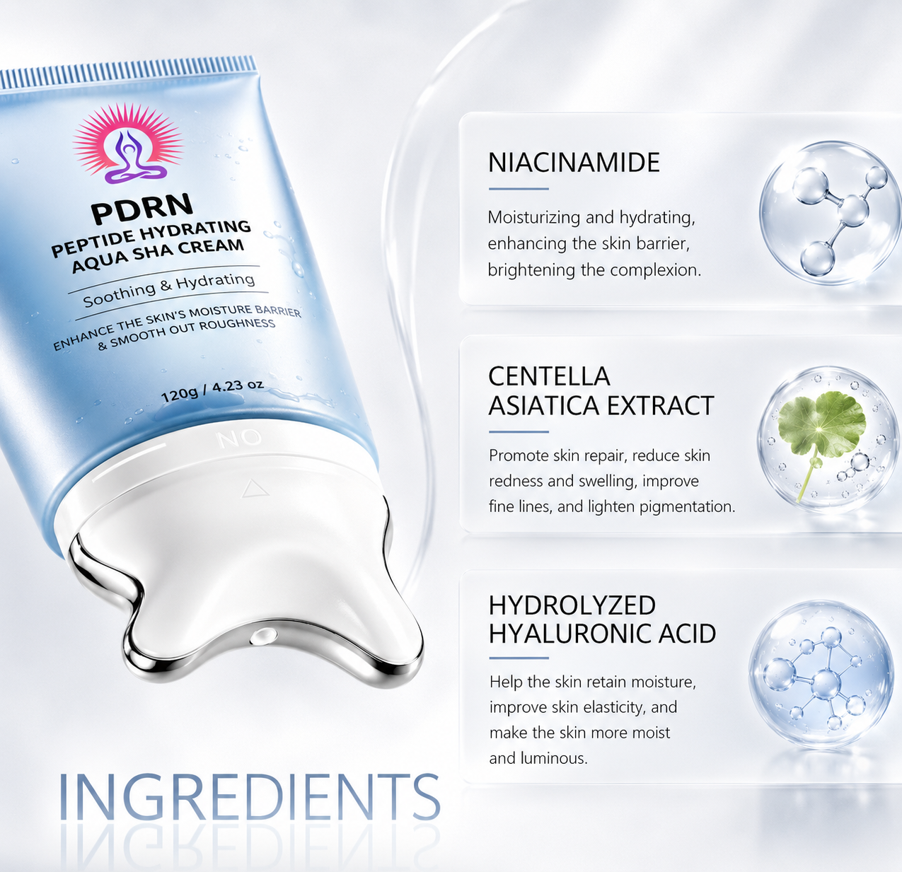 PDRN Peptide Hydrating Gua Sha Cream